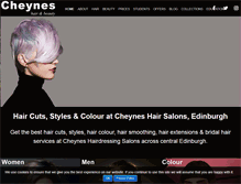 Tablet Screenshot of cheyneshairdressing.com